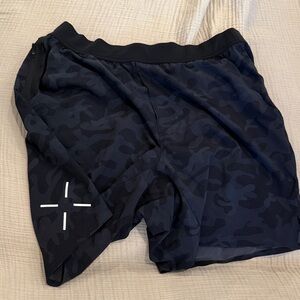 Men's Black Camo Shorts ten thousand brand “license to train”